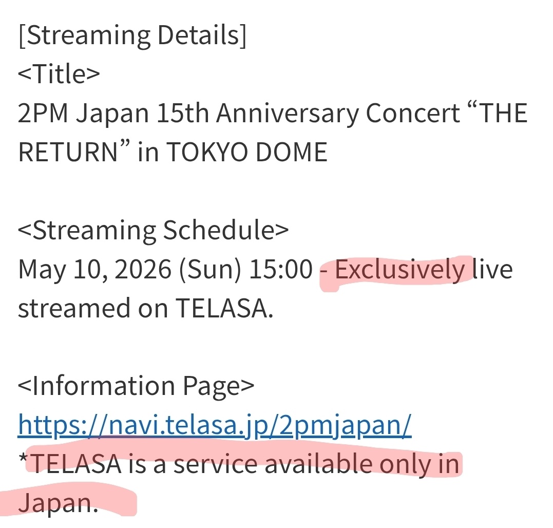 phoqueenv's tweet photo. @follow_2PMJP It's so upsetting that you chose a service only available in Japan, where the concert is already being held! What about all the international fans who want to support 2PM? https://t.co/7YDOTIqAbw