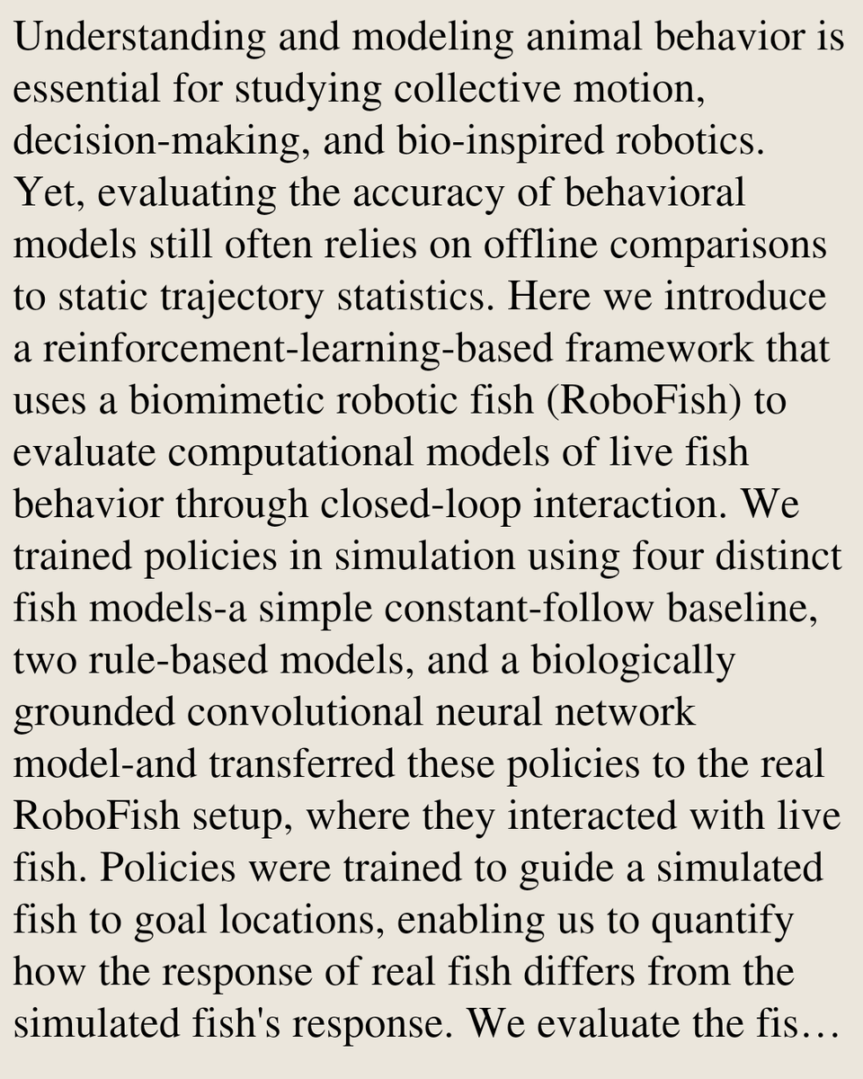 OWW's tweet image. Robots that learn to evaluate models of collective behavior

Mathis Hocke, Andreas Gerken, David Bierbach, Jens Krause, Tim Landgraf
arxiv.org/abs/2604.07303 [𝚌𝚜.𝚁𝙾]