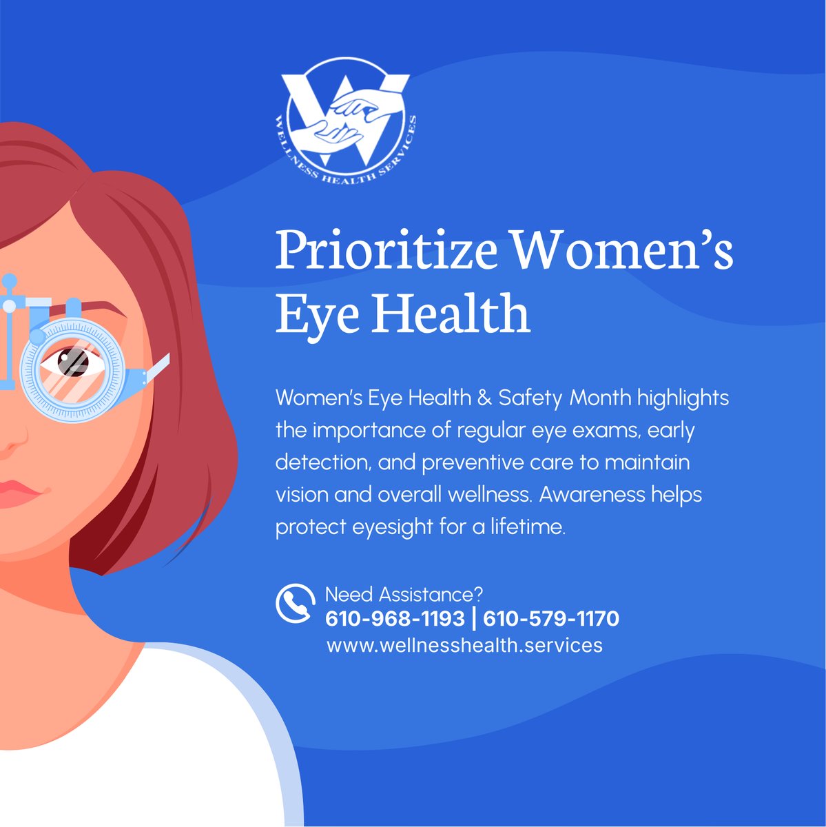 WHS3715's tweet photo. Take a moment this month to care for your eyes. 👁️💖 Schedule checkups, prioritize preventive care, and maintain vision health for a lifetime! 🌟

#WomensEyeHealthMonth #EyeCareAwareness #VisionProtection #PreventiveCare #HealthyEyes https://t.co/z8I14ri28q