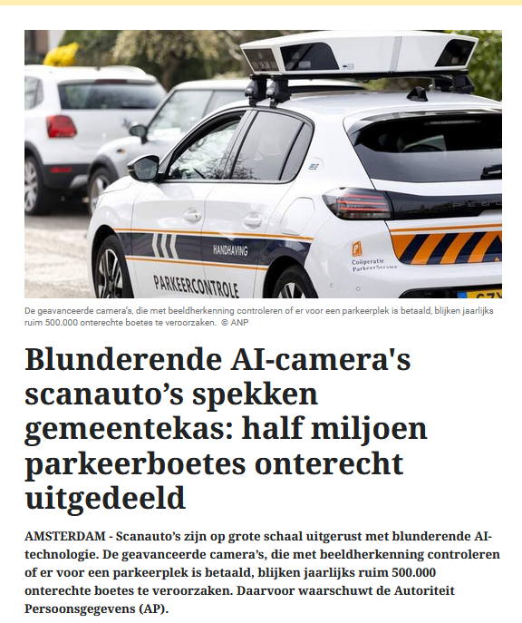 Gemeenten zetten #scanauto’s in, omdat die ’#sneller en #efficiënter controleren dan handhavers op straat’. 

Ik zou het eerder benoemen als #lucratiever... 🤑🙄 
#boetemachine #melkkoe #boetes