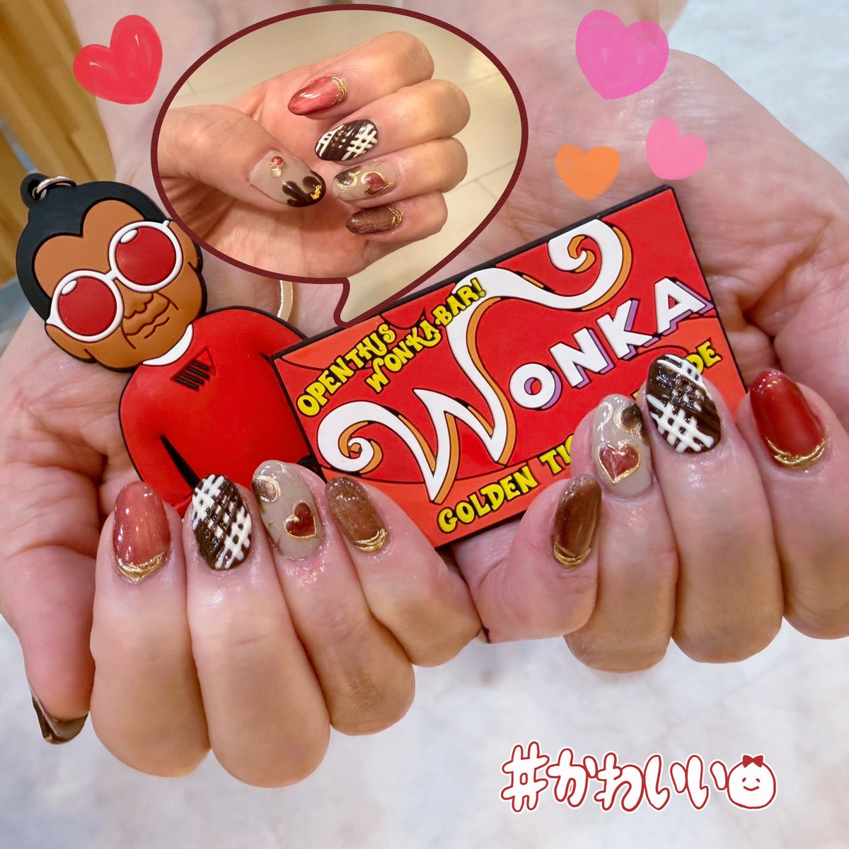 【未使用に近い】tati アートショコラ ワークボックス ネイルバッグ【レア】 今月のネイル💅✨ 明後日、ミュージカル『チャーリーとチョコレート