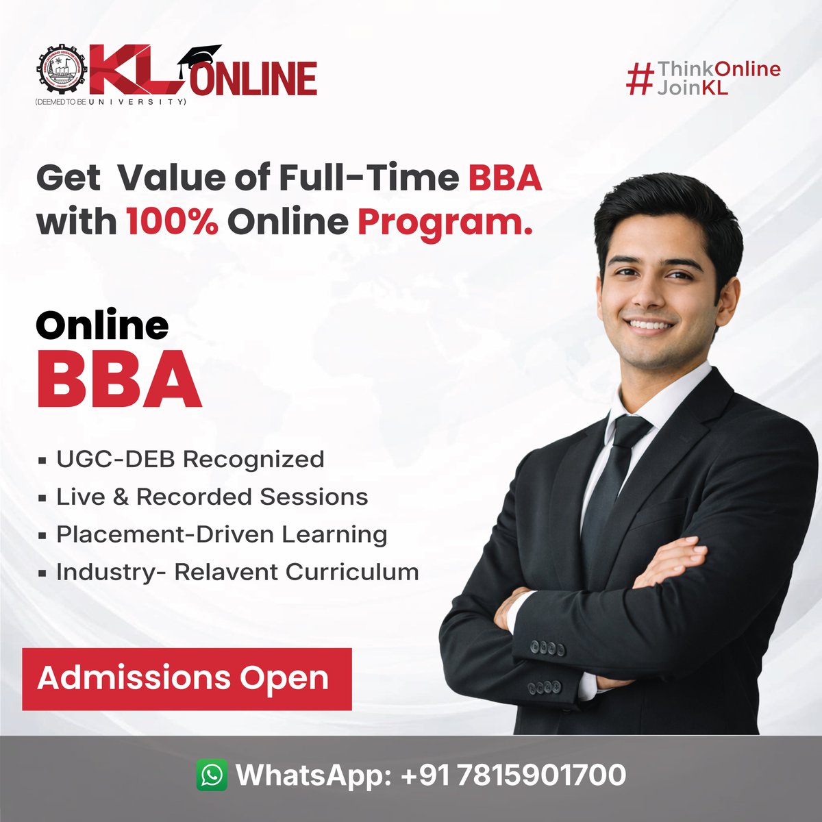 klu_online's tweet image. With a 100% online program, you can learn at your own pace while gaining the same strong foundation in business and management.

#onlinebba #onlinedegree #WorkingProfessionals #UGCApproved #BusinessLeadership