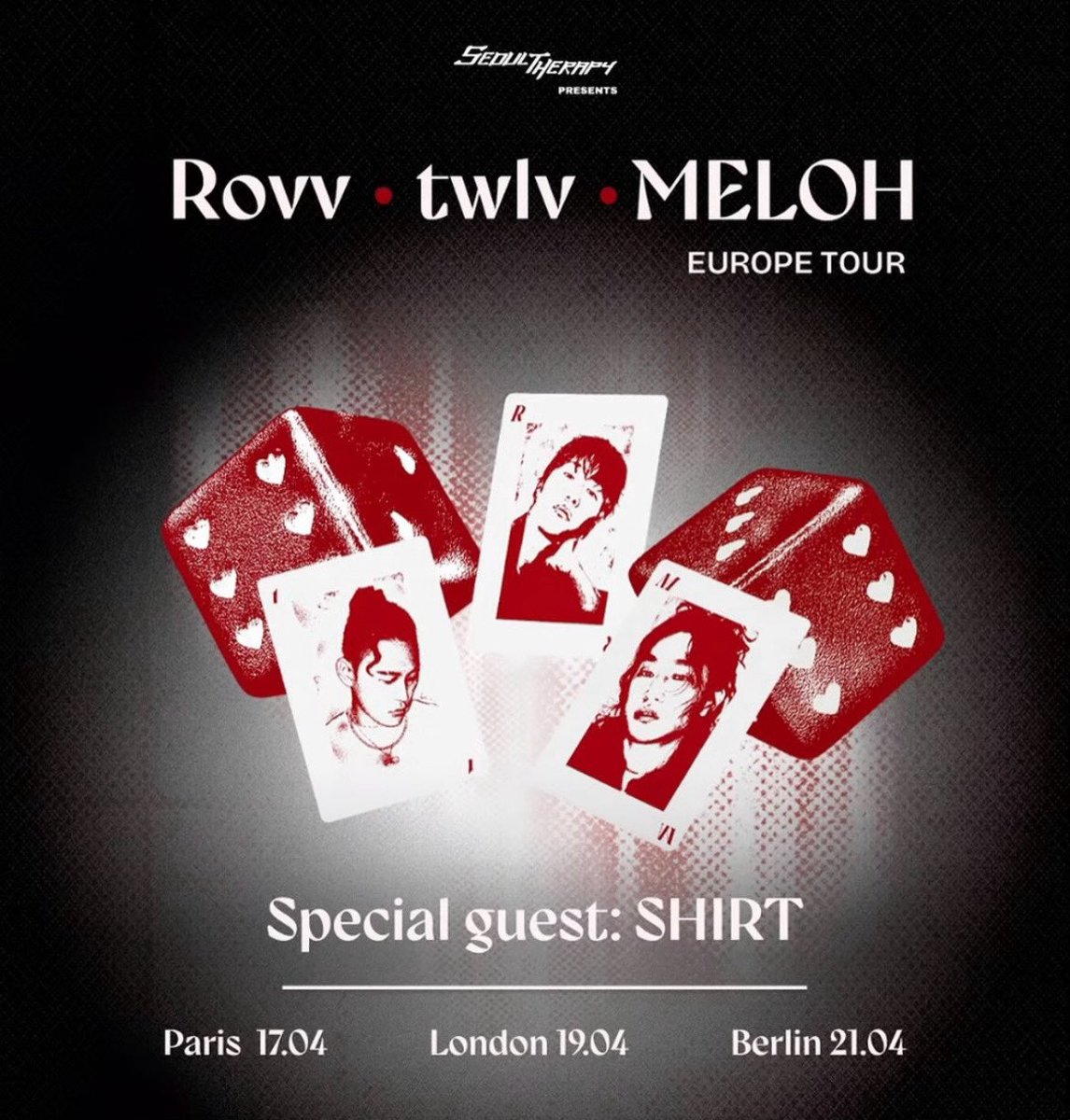 Blessfor_'s tweet photo. SHIRT will be the Special Guest for Rovv, twlv &amp; MELOH Europe Tour 2026! 

Please show your support to Shirt &amp; the artists.

Tickets are available at @ https://t.co/F9vTeR5yU2 on IG https://t.co/nF2l7MW5W5