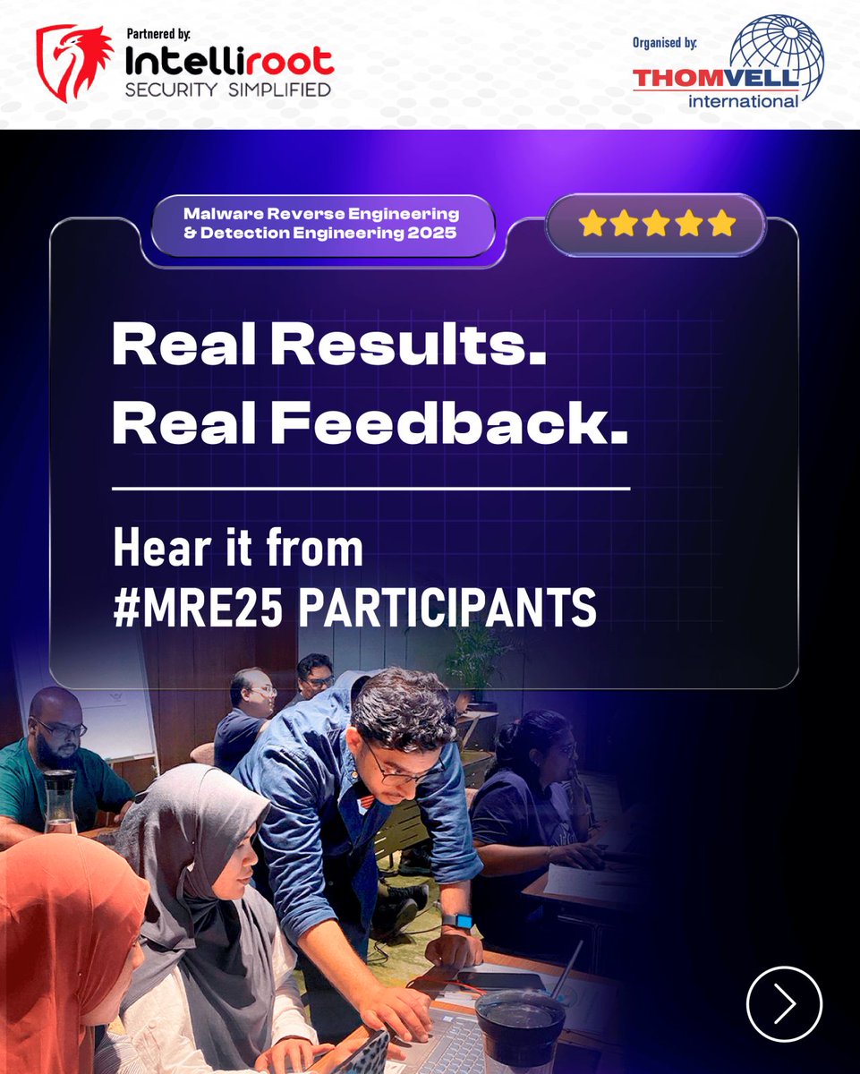 csa2o27's tweet photo. 🚀  Real feedback. Real experience. Real impact.

Dive into real-world 𝐦𝐚𝐥𝐰𝐚𝐫𝐞 𝐚𝐧𝐚𝐥𝐲𝐬𝐢𝐬—learning how to systematically dissect, understand, &amp; detect modern threats using proven methodologies from the author of Malware Analysis &amp; Detection Engineering . https://t.co/v5oyaC2tnV