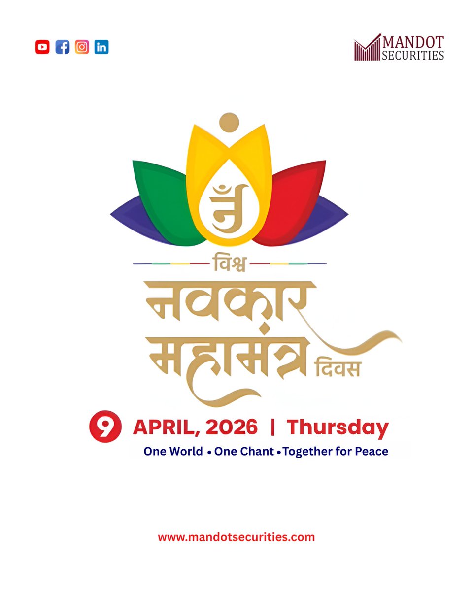 LimitedMandot's tweet photo. 🙏 On Navkar Mahamantra Divas, we celebrate a sacred chant that reflects the essence of peace, humility &amp; non-violence.

https://t.co/8smaBttg2g
#NavkarMahamantraDivas #Mandotsecurities https://t.co/95XmN9G9Nw