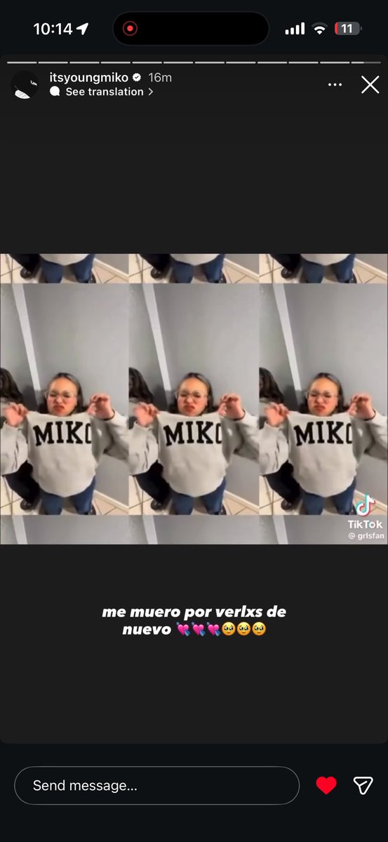 babymikosbaby's tweet photo. me being on miko's story again... wow i love being an annoying fangirl on the internet #itsonlyupfromhere https://t.co/kNIkpfYxlx