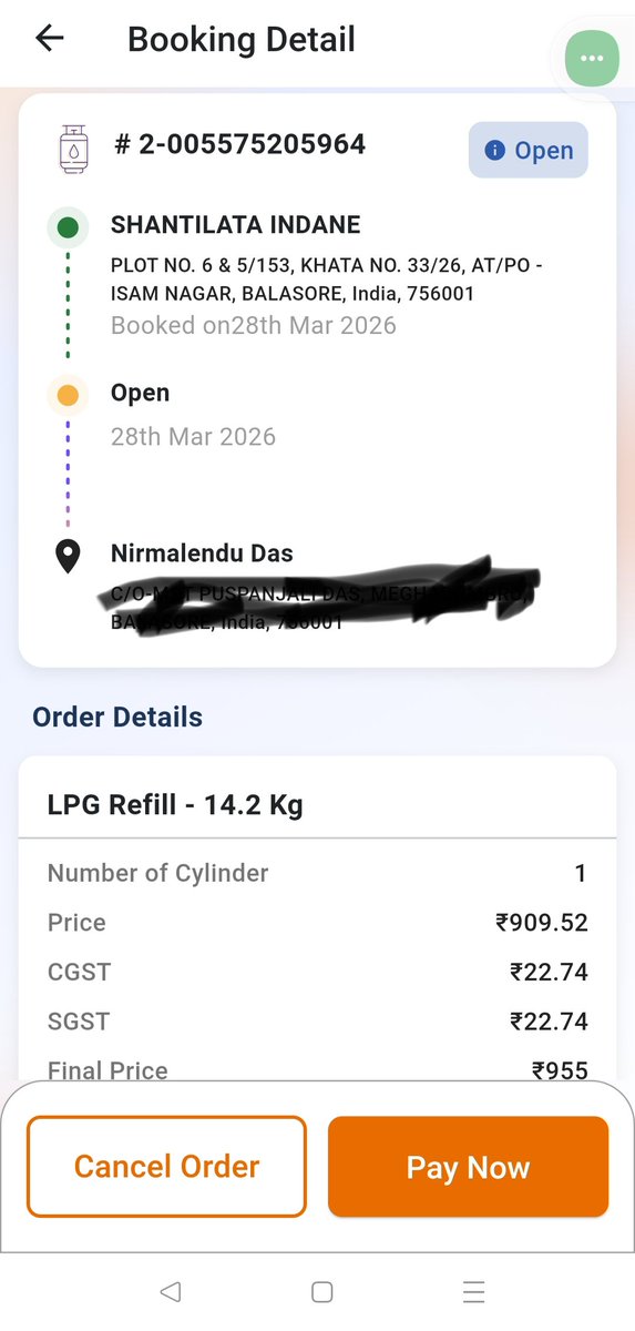DevajiDas's tweet photo. Concerned about unfair practices by an Indane Gas Agency. Cylinders are being booked through other numbers while genuine consumers are denied delivery.This is illegal and unacceptable. Requesting immediate action to ensure transparency&amp;fair service.

@IndianOilcl @CMO_Odisha https://t.co/aUxucCnBp9