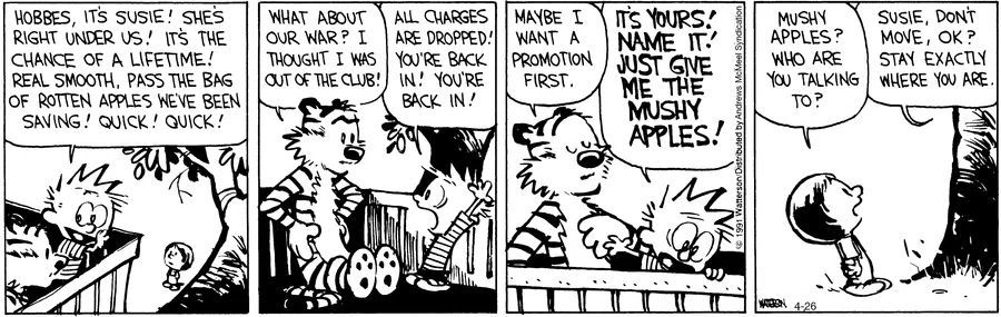 Calvinn_Hobbes's tweet image. Forget the war, pass the mushy apples 😂
#CalvinandHobbes #Classic