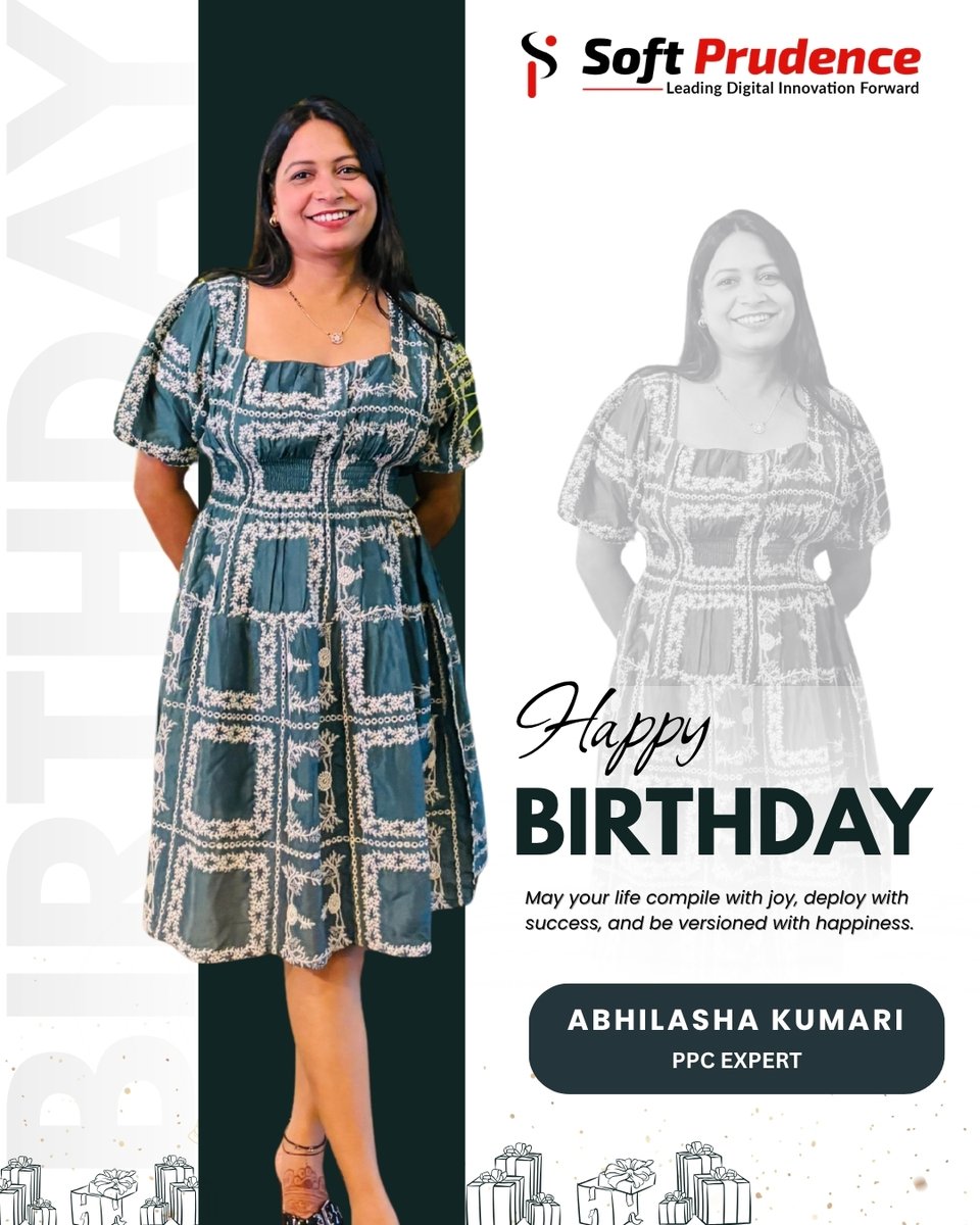 soft_prudence's tweet photo. Wishing a very Happy Birthday to Abhilasha Kumari an incredible colleague and an even better human being! Your dedication, positivity, and team spirit truly make a difference every day.

#HappyBirthday #TeamAppreciation #GreatColleague #WorkFamily #Celebration #Softprudence https://t.co/EN7OBDS9xP