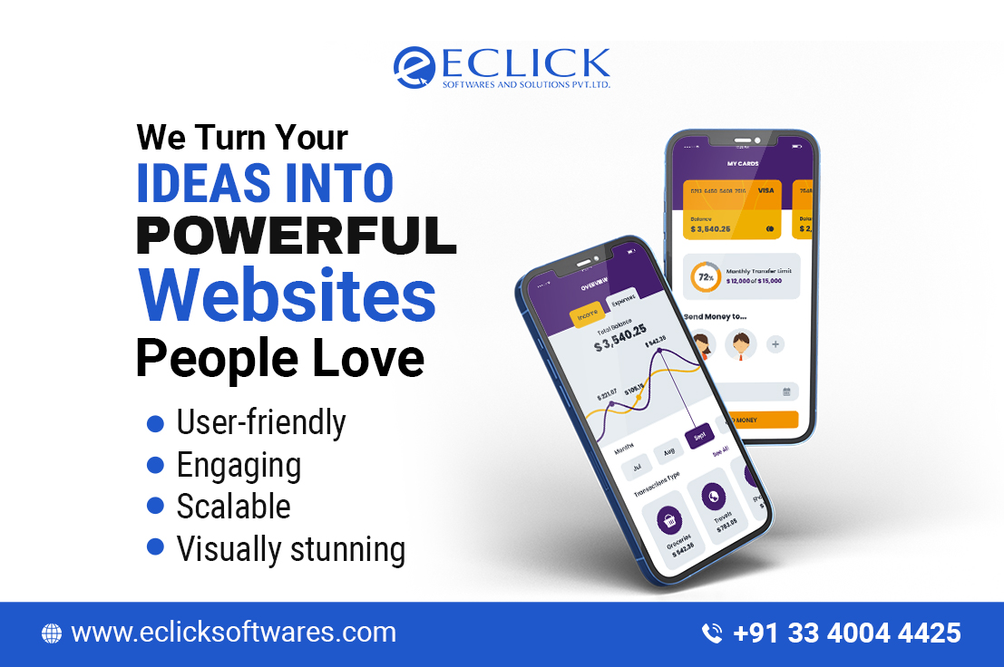 eclicksoftware's tweet photo. We build custom websites that help businesses work smarter, attract customers &amp; grow.
Powered by React, Node.js, Laravel, WordPress &amp; more — fast, secure &amp; built to perform.
https://t.co/LtWgGjYbA3
+91 33 4004 4425
#webdevelopment #customwebsites #websitedesign #digitalsolutions https://t.co/ymrQeGf9ld