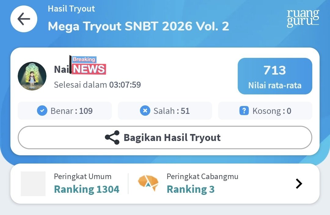 nai²⁶ ready bantai utbk tweet media