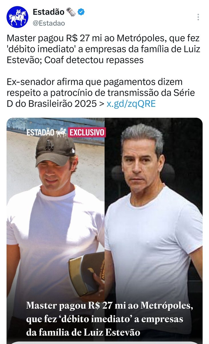 adrianobombeiro's tweet image. 1/10 🚨 BOMBA NO JORNALISMO! Banco Master (de Vorcaro, preso por fraudes) despejou R$ 27,2 MILHÕES no Metrópoles de Luiz Estevão! Mas o site fez DÉBITO IMEDIATO para empresas da FAMÍLIA dele. COAF flagra: suspeita de lavagem em benefício de terceiros! #Metrópoles #CompraDeMídia