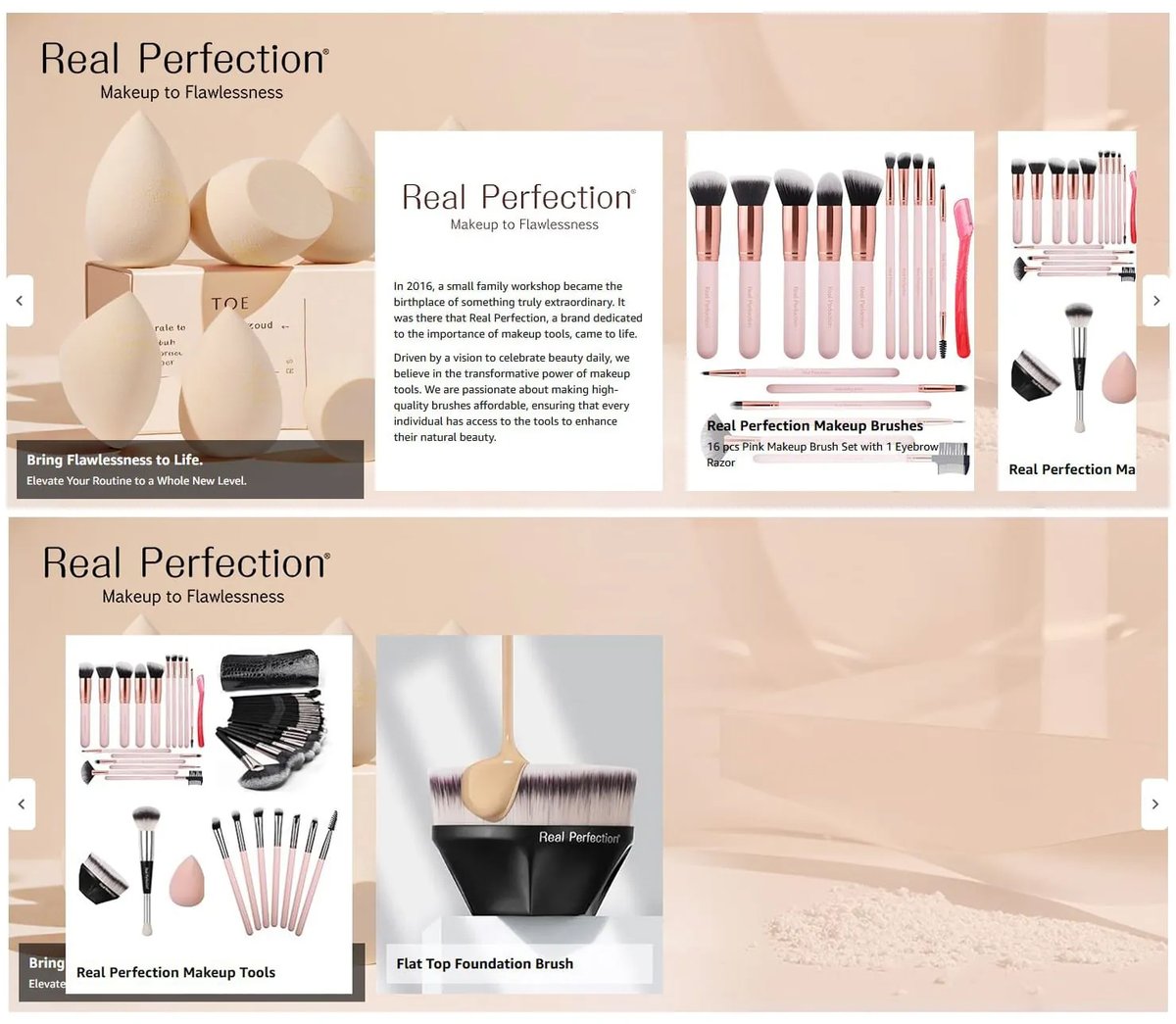 NuralomNuralomt's tweet photo. Makeup Sponge Set Brand story design for Amazon
Project Overview

This brand story showcases Real Perfection, a beauty brand offering high-quality makeup sponge sets for................more
 #APlusContent #AmazonDesign #ListingImages #EcommerceBrand

https://t.co/C301nWMKnC https://t.co/g5UBjwF7dz