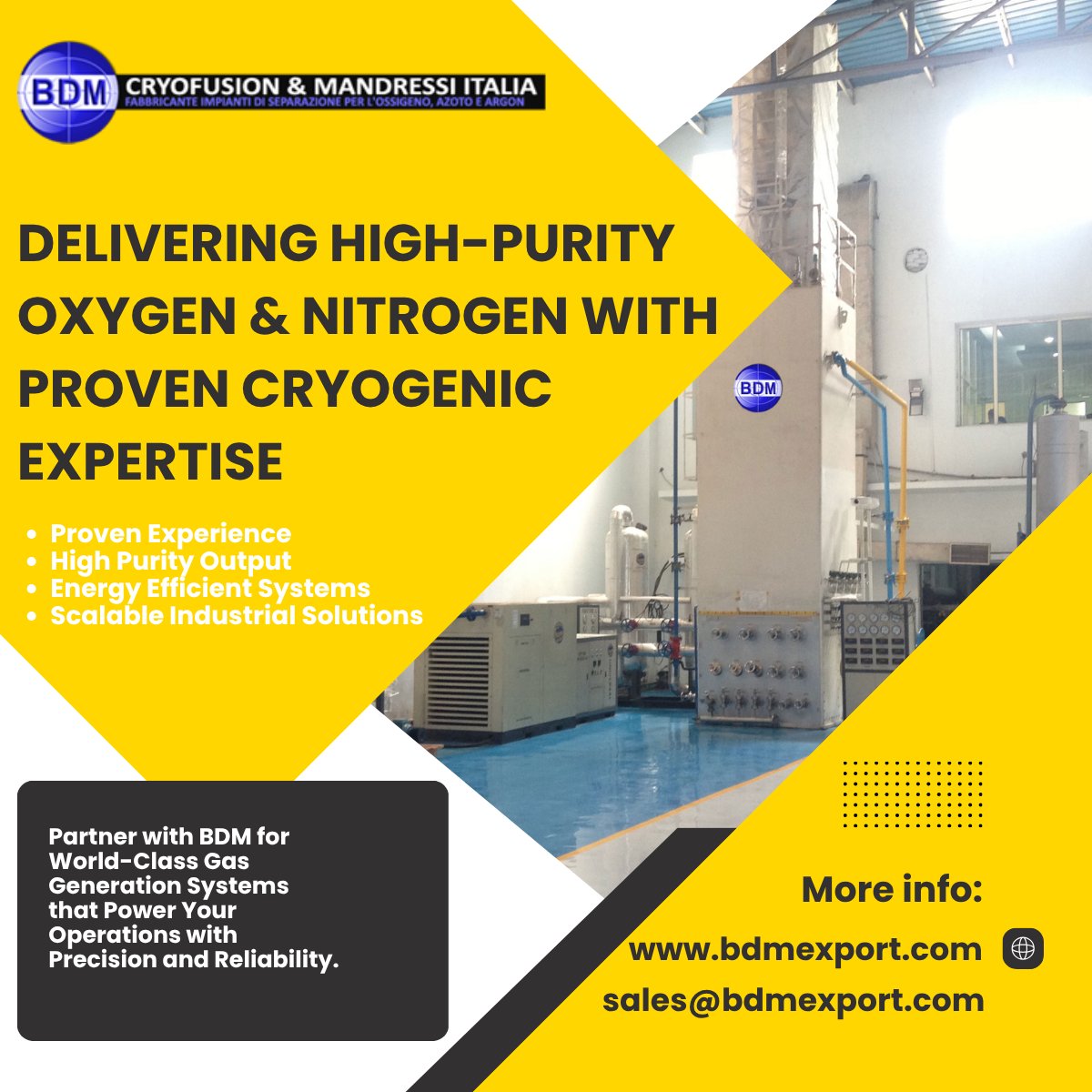 bdmexport's tweet photo. Delivering High-Purity Oxygen &amp; Nitrogen with Proven Cryogenic Expertise. 30 years+, #BDM has been a trusted name in building high-performance Oxygen &amp; #NitrogenPlants
🌐 https://t.co/saskRfiESg
📧 sales@bdmexport.com
#OxygenPlant #betterdealmachinery #bdmexport #bdmgasplants https://t.co/TRR3W3jyJ0