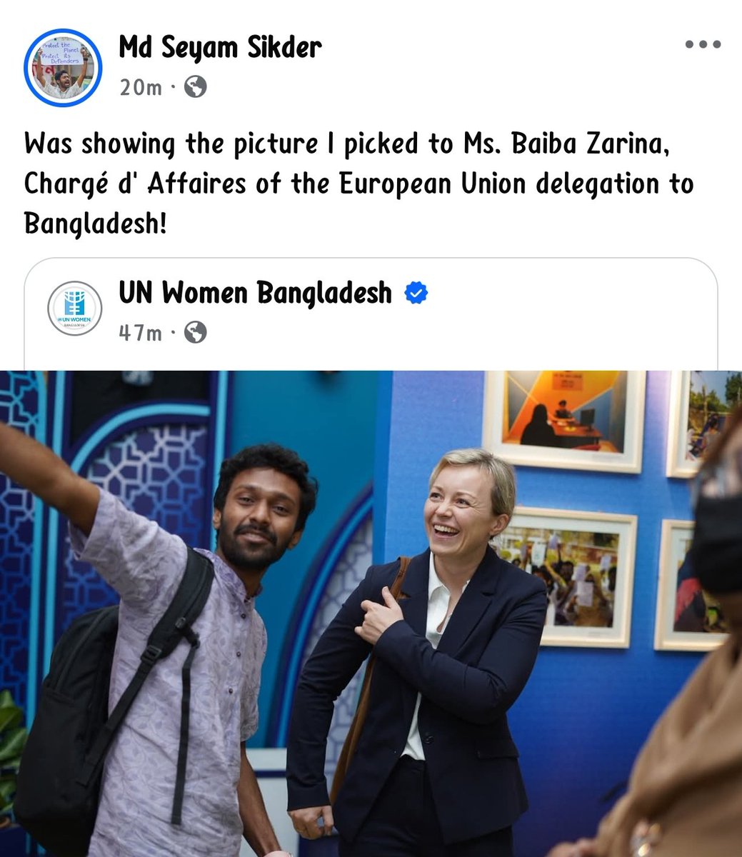 Seyam71's tweet photo. Honoured to be a Top 3 Speaker at #IWD2026 Celebration!
I spoke on: women’s dress isn’t the cause of rape, patriarchy is. I
emphasized engaging men & boys for gender justice by the speech & with @NorwayAmbBD, @SwedenAmbBD
& @EUinBangladesh
#GenderJustice #YouthLeaders #EcoMen https://t.co/aw9bHGWydA