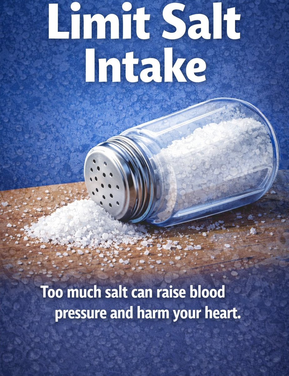 CJohn61676's tweet photo. Watch your salt intake. Excess salt can increase blood pressure and harm your heart.
#lowsalt #hearthhealth https://t.co/zzHxHRHaYp