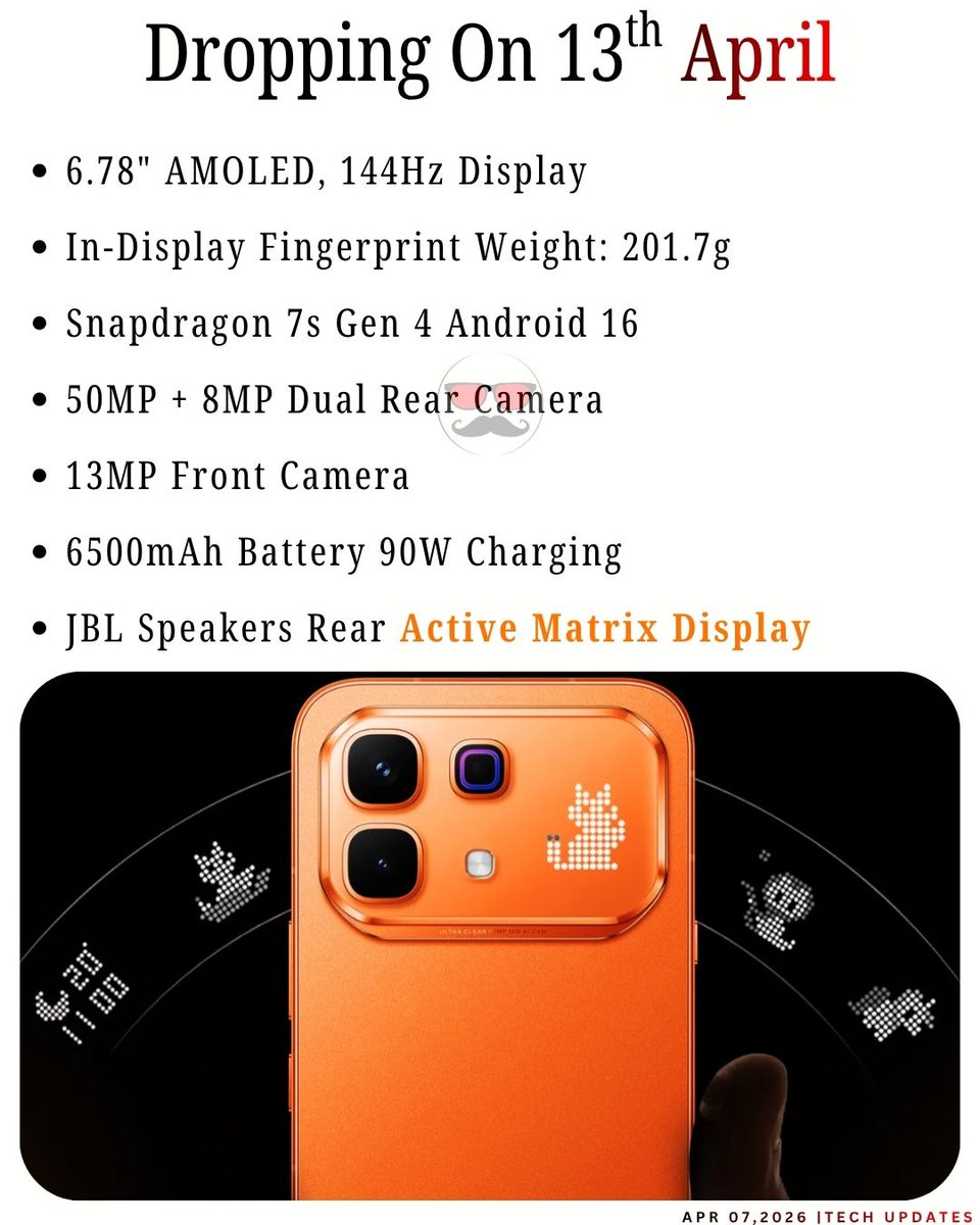 TechBossIndia's tweet image. Infinix Note 60 Pro is here 🔥
MediaTek Dimensity 7300
6.8" AMOLED Display
108MP Camera Setup
5000mAh Battery with 45W Fast Charging
Premium features at budget pricing.
Starting at 15,999*
Worth the hype? Drop your thoughts👇
#infinixnote60pro #techreview #smartphonelaunch