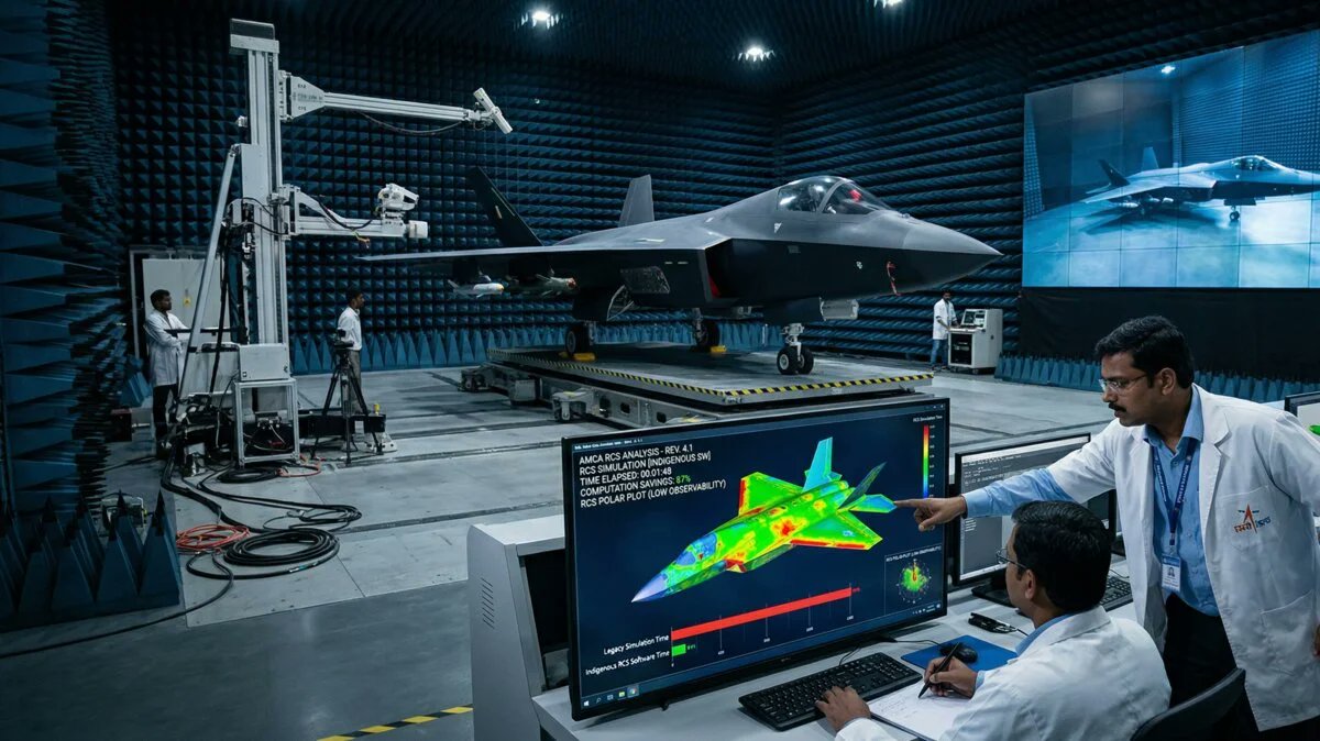 IndianInfoGuid's tweet photo. 🚨AMCA Program Leaps Forward With Indigenous RCS Software for Superior Stealth Design, Slashing Simulation Times Drastically

Created by the private defence firm Zeus Numerix for the Aeronautical Development Agency (ADA), https://t.co/vFDezzaZTT