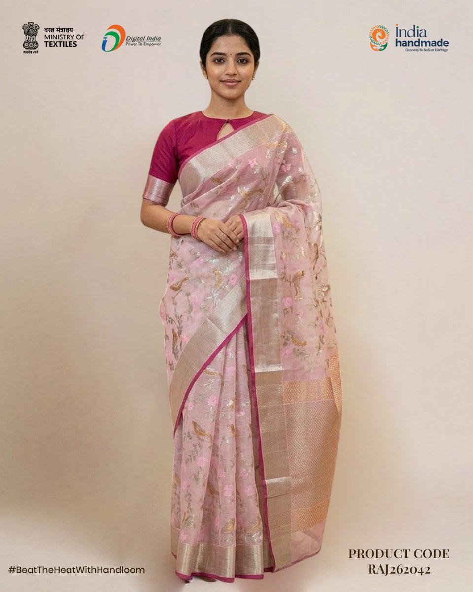 Indiahandmade_'s tweet image. Light as air and full of tradition, these handloom sarees are designed for comfort without compromising on style. Perfect for long sunny days and easy evenings

🌿
Buy now at Indiahandmade.com.

#Indiahandmade #SupportArtisans #HandloomIndia #VocalForLocal #MadeInIndia