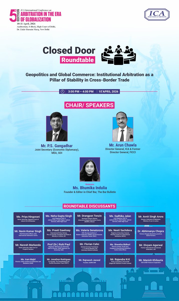 INDIAN COUNCIL OF ARBITRATION tweet media