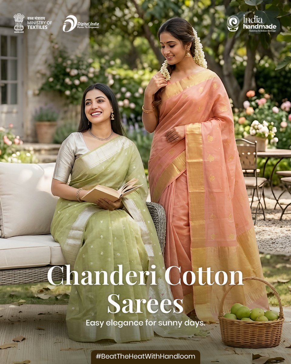 Indiahandmade_'s tweet image. Discover the joy of wearing sarees that are as breathable as they are beautiful. A perfect blend of heritage, comfort and effortless summer style

✨Buy now at Indiahandmade.com.

#Indiahandmade #SupportArtisans #HandloomIndia #VocalForLocal #MadeInIndia #CraftsOfIndia