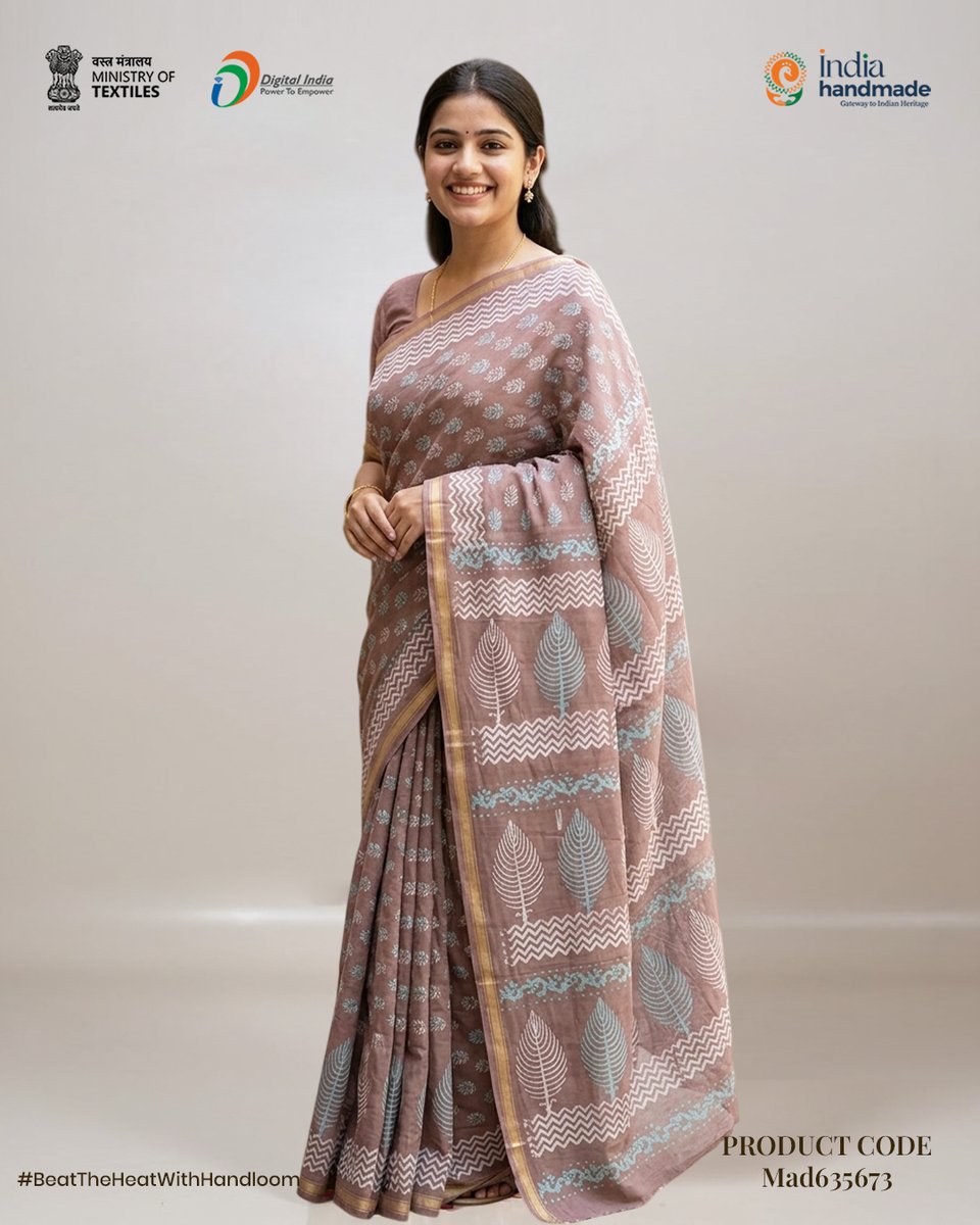 Indiahandmade_'s tweet image. Discover the joy of wearing sarees that are as breathable as they are beautiful. A perfect blend of heritage, comfort and effortless summer style

✨Buy now at Indiahandmade.com.

#Indiahandmade #SupportArtisans #HandloomIndia #VocalForLocal #MadeInIndia #CraftsOfIndia