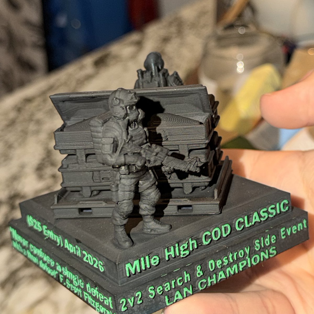 qburixlabs's tweet photo. A Search and Destroy bomb site implemented into a trophy. 😎🏆

#CallOfDuty #CODChallengers #CDL #EsportsTrophies #3DPrinting #CDL2026 #CompetitiveCOD https://t.co/29EVExQgLV