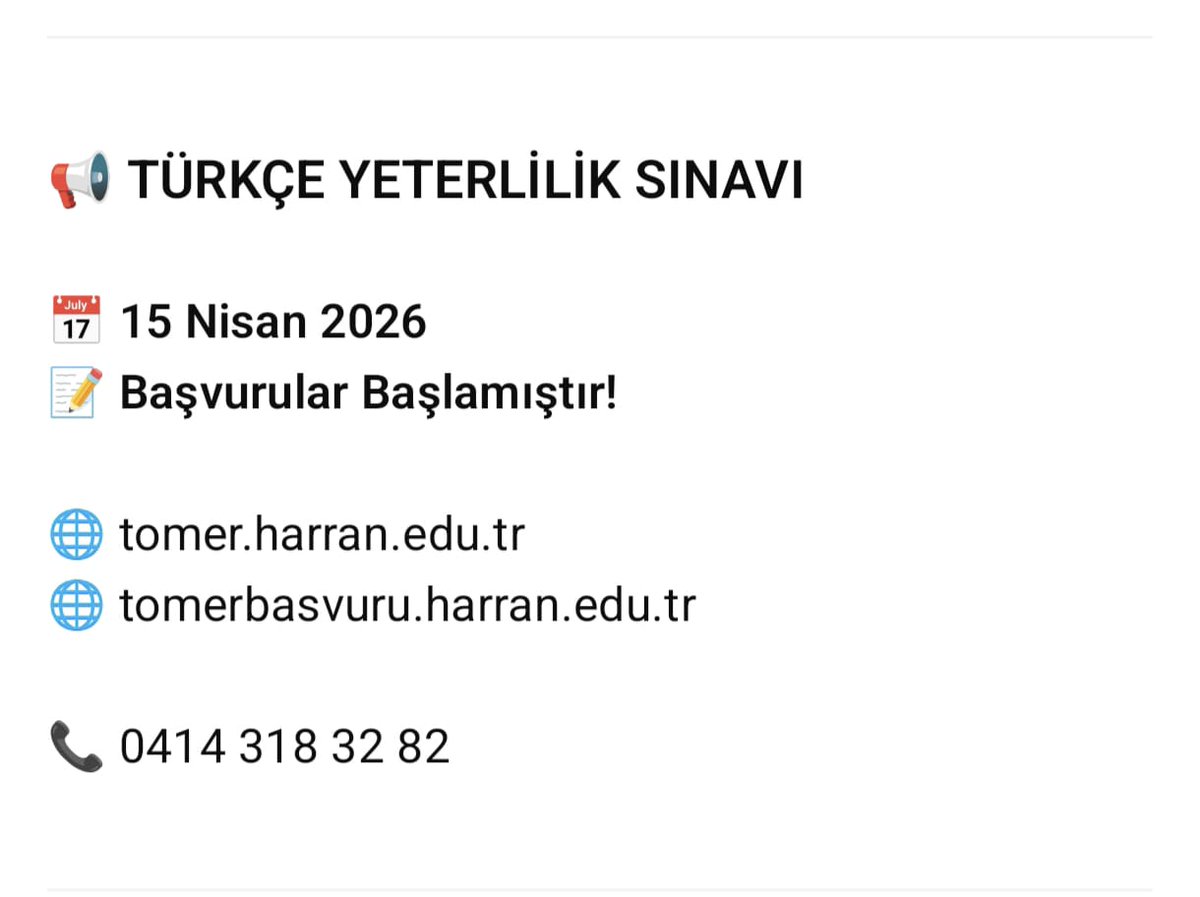 Harran Üniversitesi TÖMER tweet media