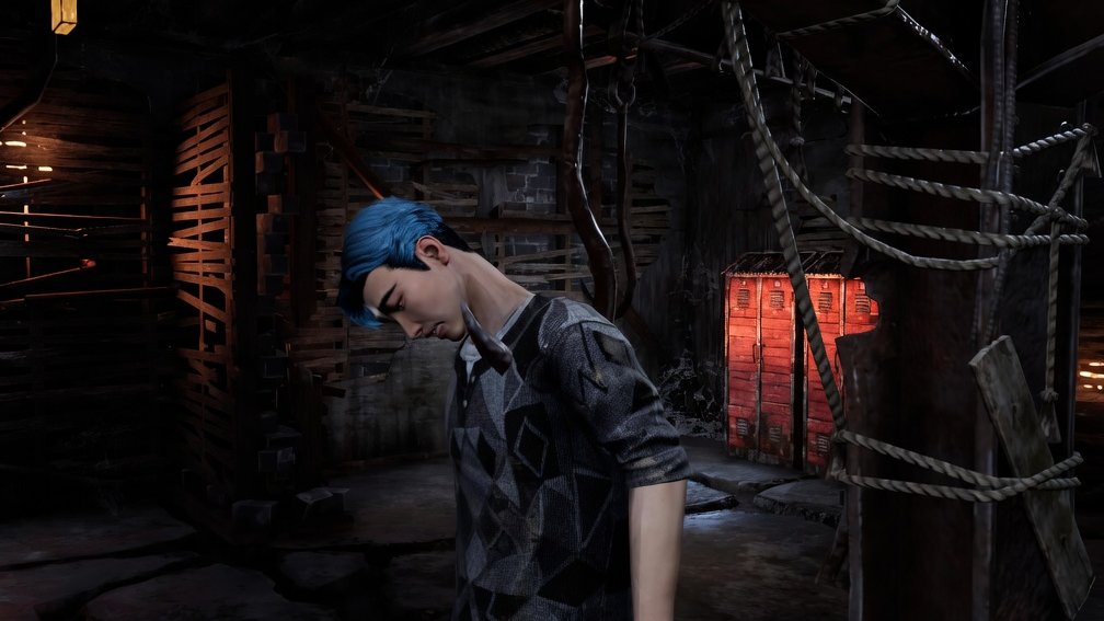 xhavss's tweet photo. ¡Se está poniendo intenso el asunto! 🔪 Ya andamos colgados como reses, a ver si aunque sea alguien me baja. @DeadbyDaylight #DBD https://t.co/pROavwmMvK