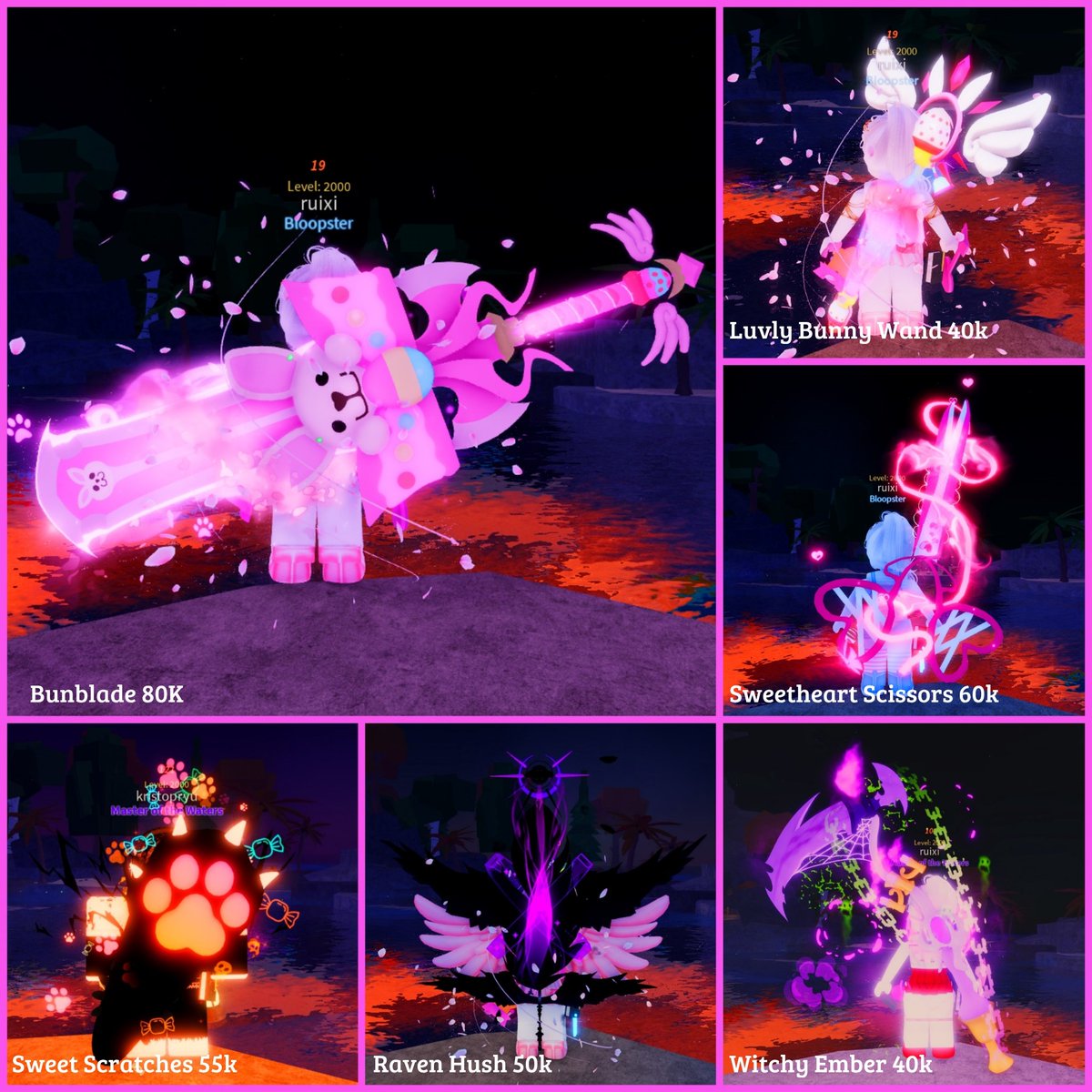 iamkpm__'s tweet photo. 🐰WTS SKIN FISCH🐰
Bunblade 80k
Sweetheart Scissors 60k
Luvly Bunny Wand 40k
Witchy Ember 40k
Raven Hush 50k
Sweet Scratches 55k
Neon Beats 30k Timeless Steel 20k
15k : HeavensLove , Icedagger 
10k : Aquabriar , Glacial Blade
Avail Qr , Seabank n Rekber
wa/tele for fast resp ya🙇🏻‍♀️ https://t.co/6ZGITfWicx