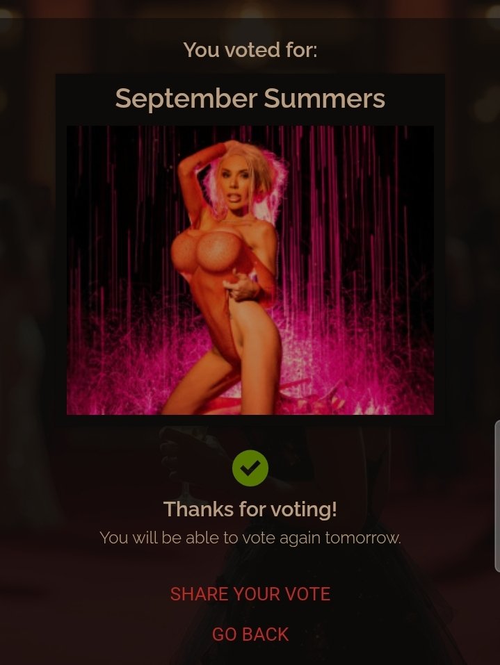 voted for 
<a href="/Septembersvip/">Septembervip</a>
<a href="/AAIA_official/">Australian Adult Industry Awards™ - A.A.I.A.®</a>
Best New Product 
New Female Pornstar