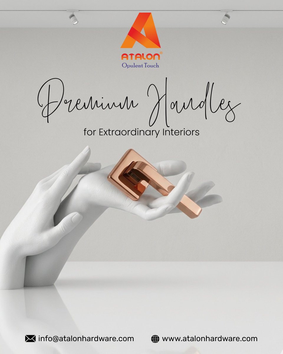 AtalonHardwares's tweet image. Some handles are just handles. 🌸 And then there's Atalon Hardware. ✨ Premium Handles for Extraordinary Interiors — Rose Gold, square-rose perfection. 💎
📞 +91 78019 54380 🌐 atalonhardware.com📸 @atalonhardware
#AtalonHardware #PremiumHandles #RoseGold #OpulentTouch #Luxu