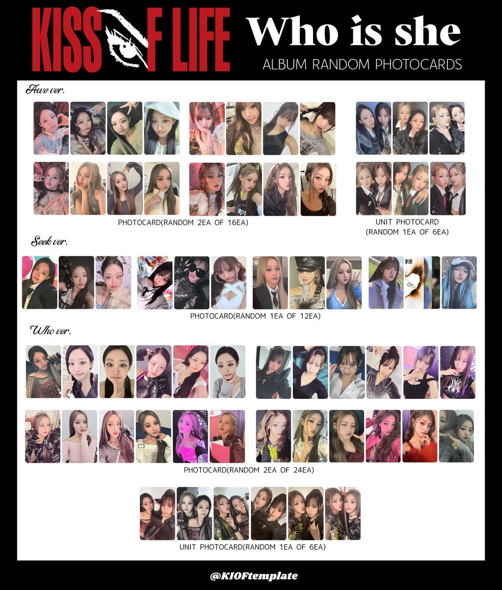 KIOFtemplate's tweet image. KISS OF LIFE [Who is she] 
&amp;gt;ALBUM RANDOM INCLUSIONS
*other than seek concept pc

🔗drive.google.com/drive/folders/…

KISSOFLIFE キオプ templates template pc 키스오브라이프 키오프 포카 JULIE NATTY BELLE HANEUL トレカ 一覧 KIOF PHOTOCARD
#KISSOFLIFE #키스오브라이프
#KIOFtemplate #Who_is_she