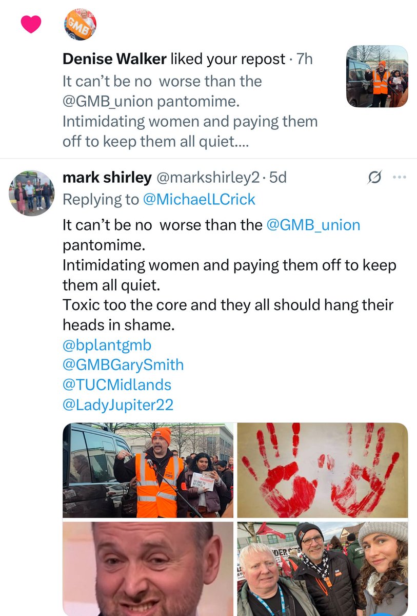 LadyJupiter22's tweet photo. Another struggling woman RS in GMB agreeing the union is toxic… it never ends. https://t.co/FOcnMdQ0C4