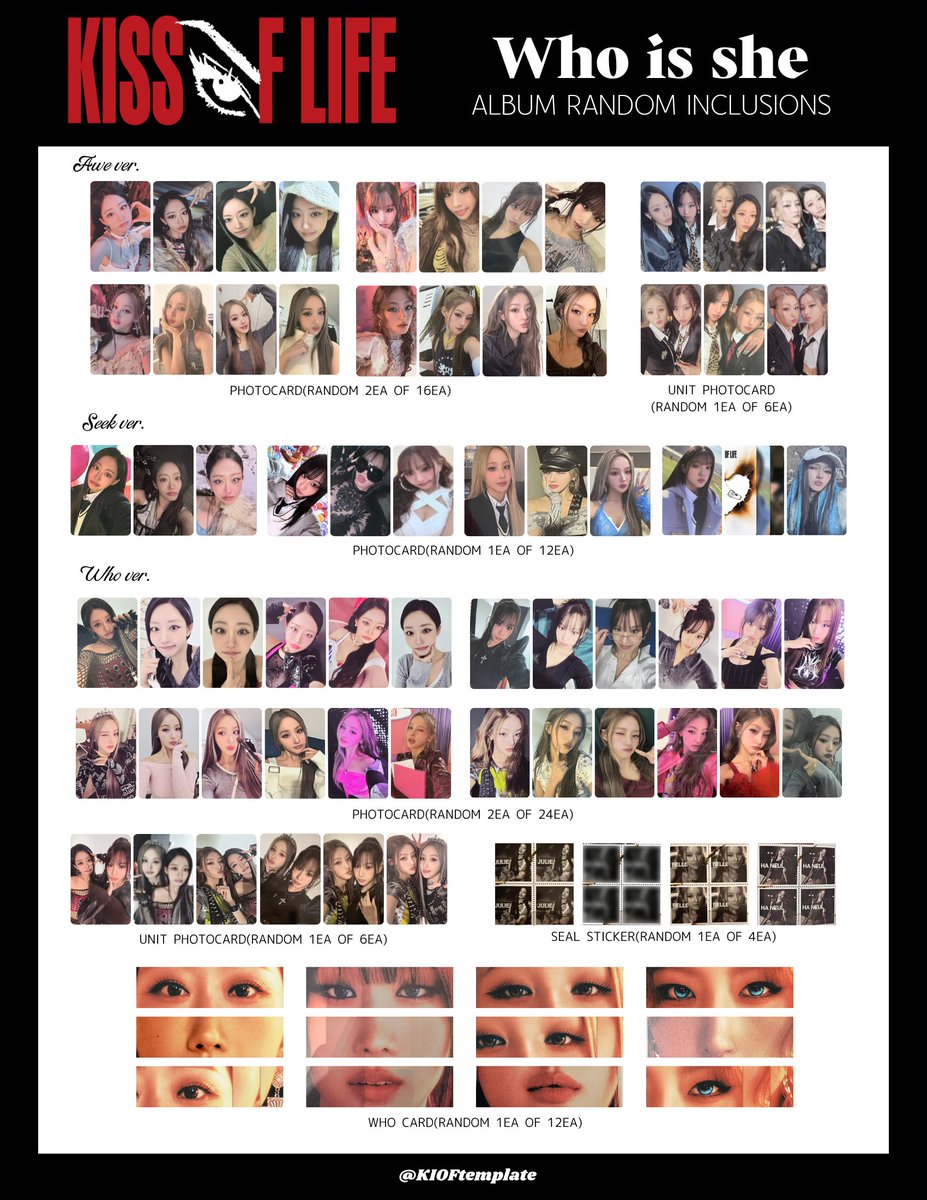 KIOFtemplate's tweet image. KISS OF LIFE [Who is she] 
&amp;gt;ALBUM RANDOM INCLUSIONS
*other than seek concept pc

🔗drive.google.com/drive/folders/…

KISSOFLIFE キオプ templates template pc 키스오브라이프 키오프 포카 JULIE NATTY BELLE HANEUL トレカ 一覧 KIOF PHOTOCARD
#KISSOFLIFE #키스오브라이프
#KIOFtemplate #Who_is_she