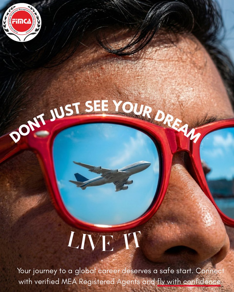 Fimca_India's tweet photo. Big dreams abroad deserve a safe start. Connect with verified MEA-registered agents.

#SafeMigration #FairRecruitment
#FIMCA
#Employment #FutureOfWork https://t.co/IR7UnnGgaA