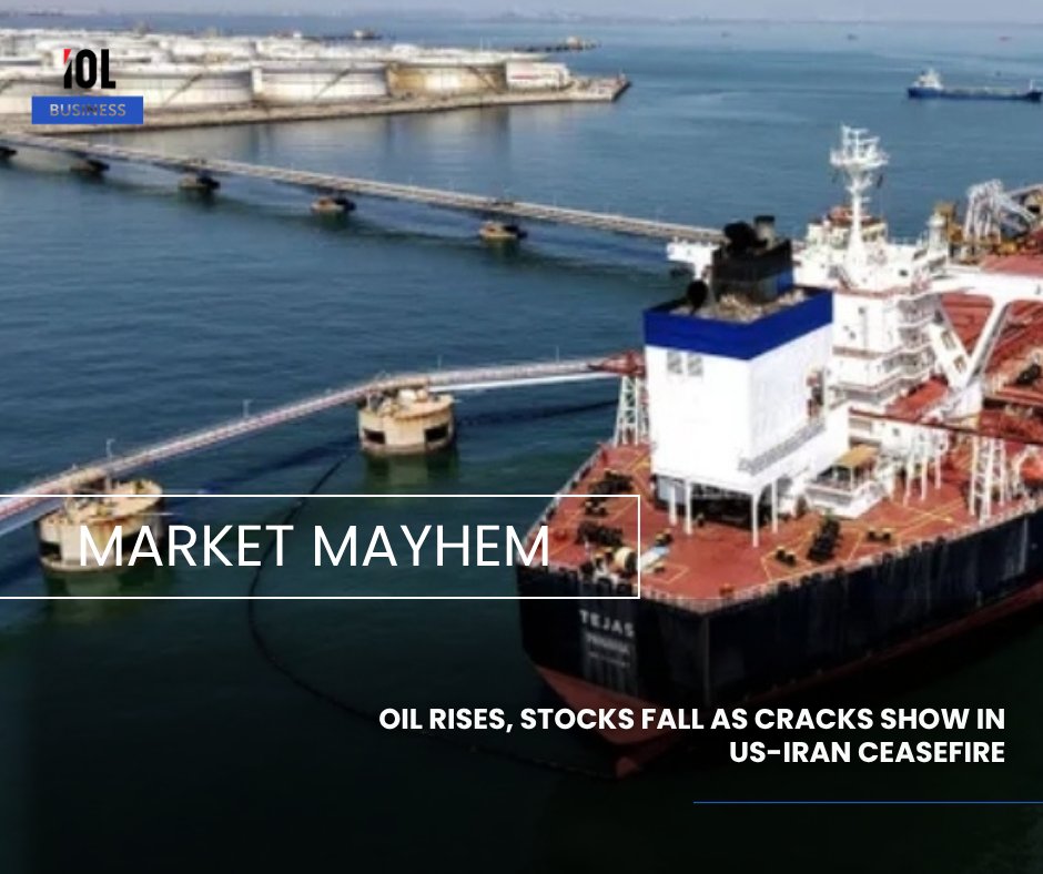 IOL's tweet image. Oil prices climbed, and stocks fell on Thursday on fears over the nascent US-Iran ceasefire after Tehran threatened to resume hostilities after Israel launched a major bombardment of Lebanon.
#news #oil #prices #climbed #stocks #fell #fears #UnitedStates #Iran #ceasefire
Read on