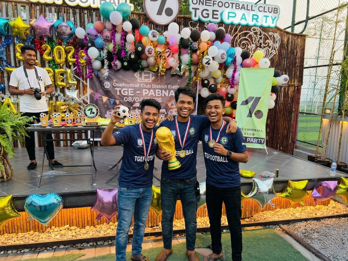 One Football Club TGE Party - Pabna 2026

One Football Club Pabna Bangladesh 🇧🇩TGE Party | 

#TGEParty #Pabna #OFC #FootballBangladesh #TGEPabn