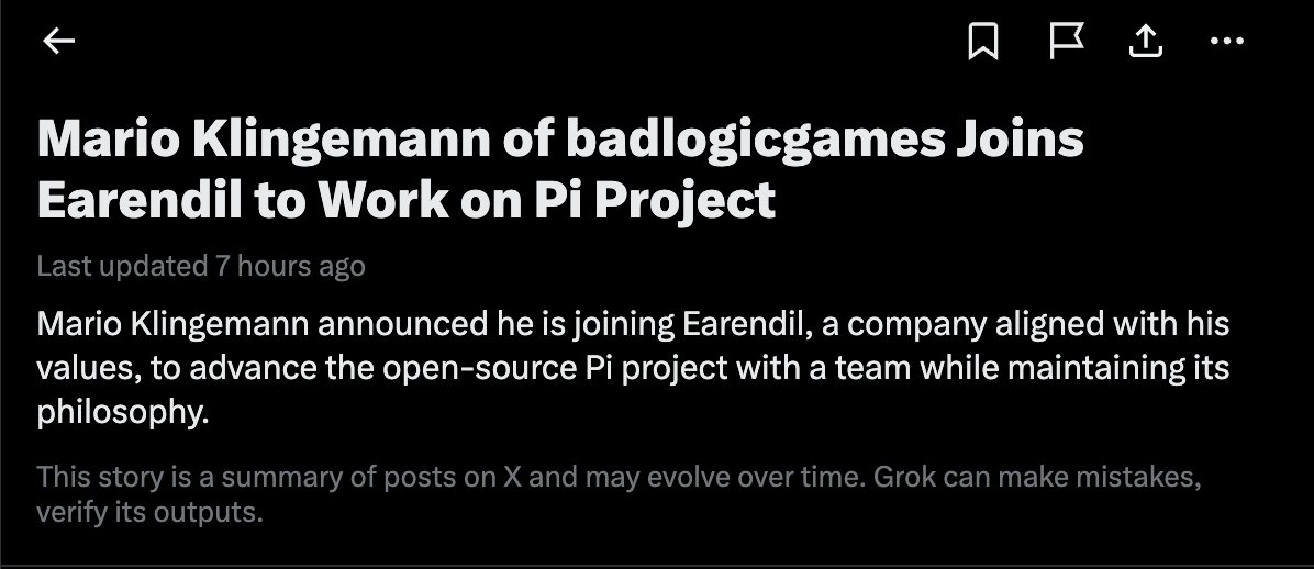 I am so glad to hear that Mario Klingemann of badlogicgames Joins Earendil to Work on Pi Project