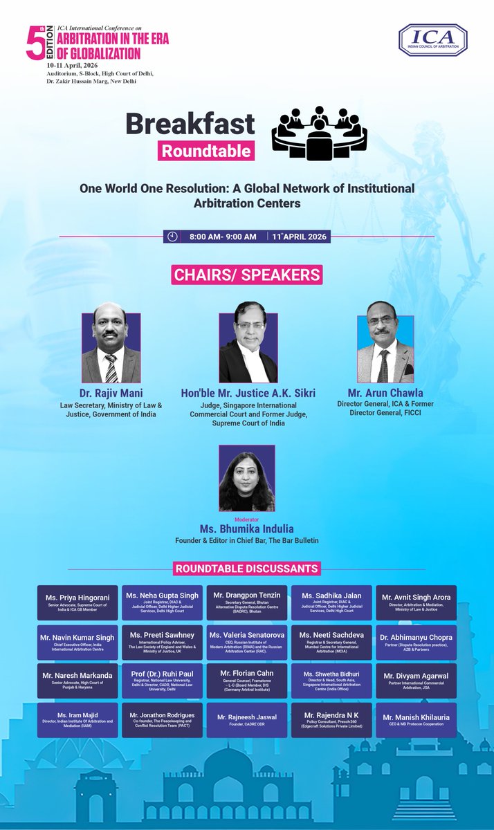 INDIAN COUNCIL OF ARBITRATION tweet media