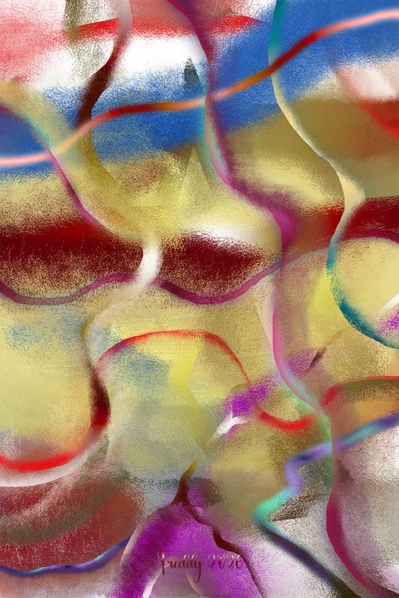 FreddyHkl's tweet photo. 𝑾𝒂𝒗𝒆𝒔 𝑩𝒆𝒕𝒘𝒆𝒆𝒏 𝑾𝒐𝒓𝒍𝒅𝒔
#WavesBetweenWorlds
#AbstractExpression
#FluidReality
#DreamscapeArt
#EphemeralCurrents
#VisualPoetry
#BetweenDreamAndReality
#CollapsingHorizons
#InnerTides
#ShimmeringUnstable
#EchoesOfPerception
#DigitalArt
#ArtOfFlow
#CreativeVision
A shimmer drifts across the unseen,
gold dissolves into violet tides,
and turquoise breathes like memory’s echo.
Reality bends, collapses, reforms,
a fragile bridge between waking and dream,
where each wave carries loss and renewal.
In the silence of collapse,
light becomes language,
and the world whispers:
we are always between,
never fully here,
never fully gone.
And yet,
in the trembling arc of color,
in the soft fracture of form,
there is a pulse that endures.
It is the rhythm of becoming,
the hush of surrender,
the surge of return.
Waves between worlds remind us:
to drift is not to vanish,
to collapse is not to end,
but to be carried, reshaped,
into another shore of meaning. ( Freddy )