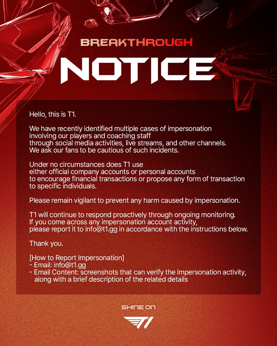 T1 Official tweet media