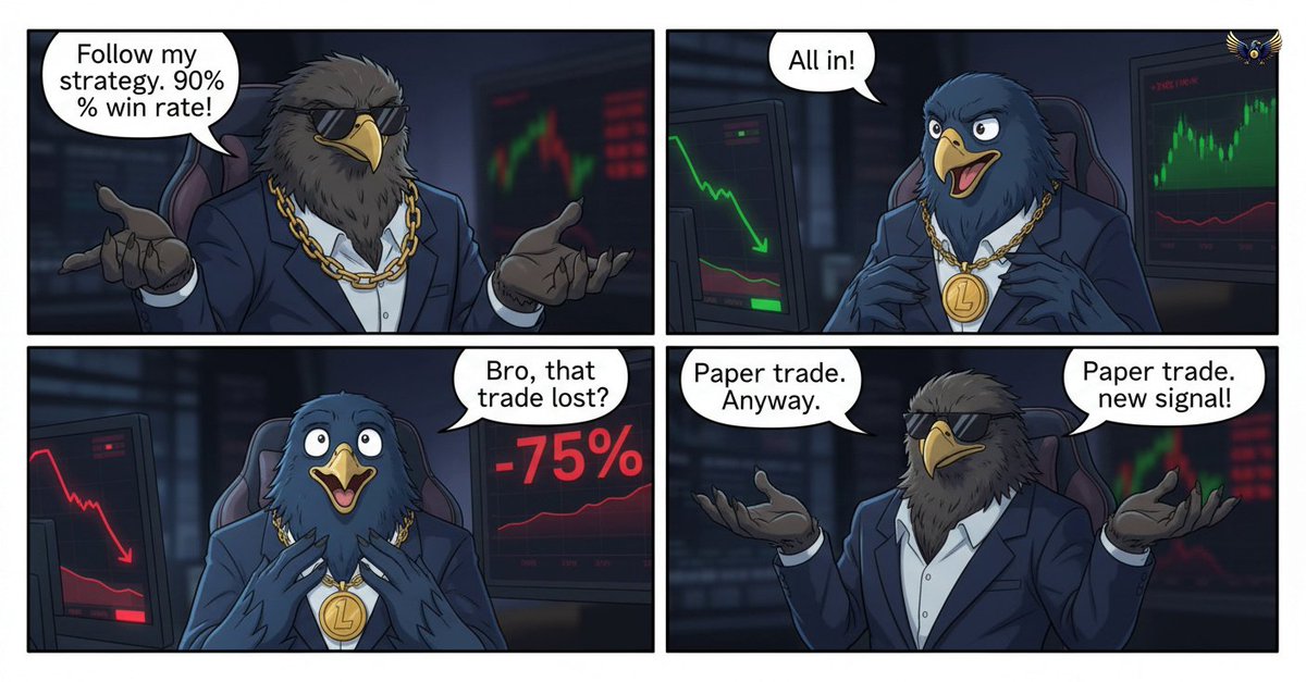 FlockTrade's tweet photo. 📊 The guru playbook: wins are real, losses are "paper trades," and there's always a new signal loading. 🚩

https://t.co/CRtW2jx5ta #trading #traderlife #FlockTrade #tradingmemes https://t.co/x1hn29FjNr