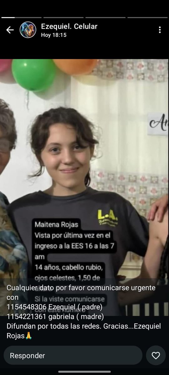 newberymines's tweet photo. Por favor ... Hacer viral 
Ya tiene ALERTA SOFIA...Se la busca con DESESPERACION
AYUDEMOS COMPARTIENDO
GRACIAS 
FALTO EN ZONA OESTE https://t.co/3mgsqWolnv