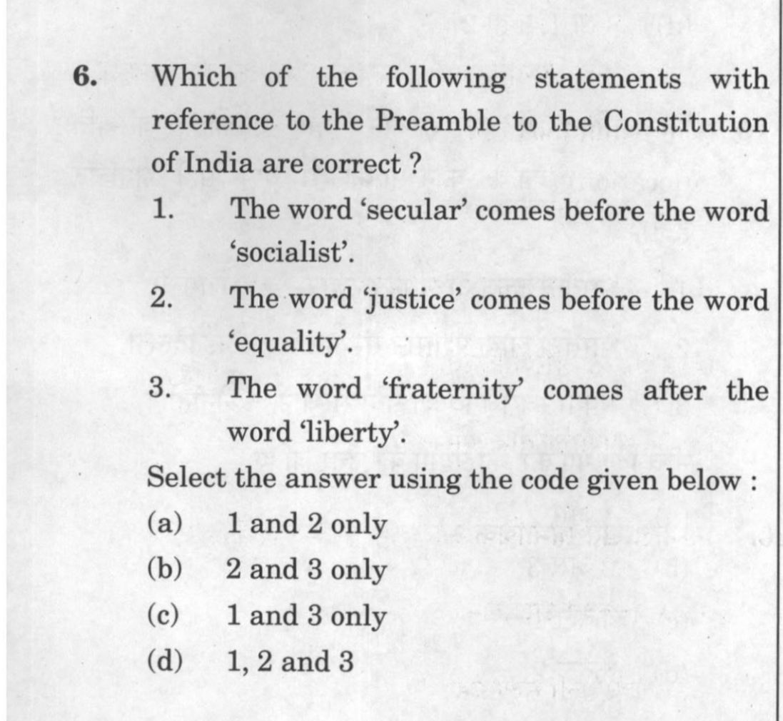 CivilsSpectrum's tweet photo. What will be correct answer?

#upsc #uppsc #rpsc #bpsc #ssc #exam https://t.co/JT7uOaIwIt