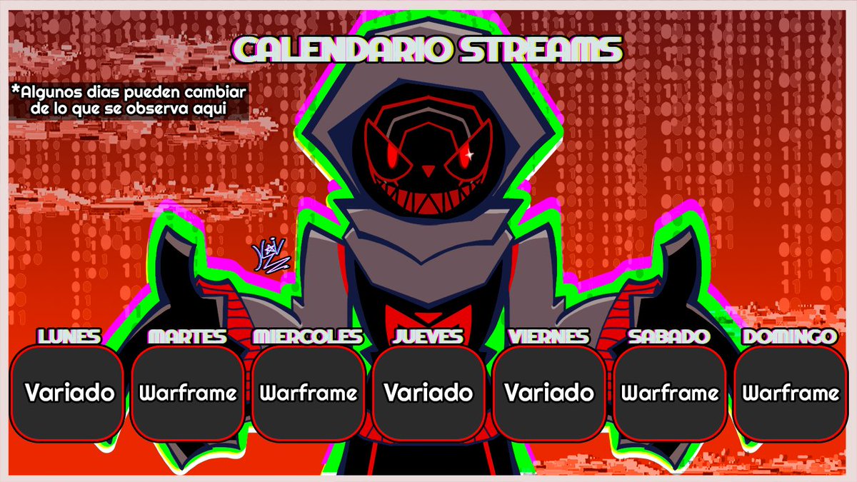 Virker's tweet photo. 📌Hola, soy Virker el guia del esquadron de los perdidos, un VTuber que juega principalmente Warframe y tambien otros juegos.

Aqui en mi fijado encontraras mi calendario y hoja de referencia, y dentro del hilo podras encontrar otras cositas. https://t.co/l1N3GzBWsW