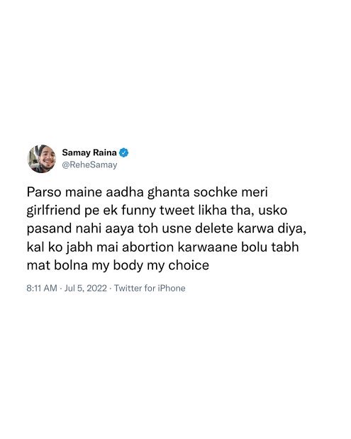 He is so funny vro india is not ready for chumay raina’s humour vro