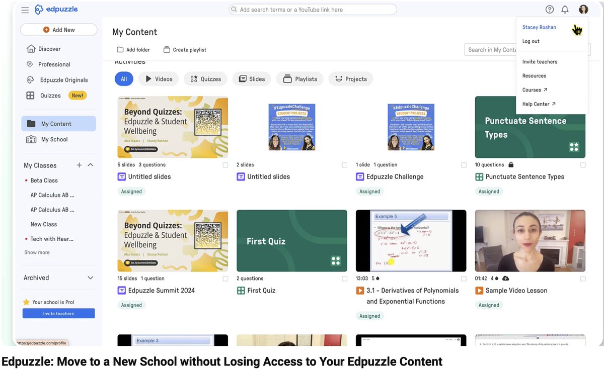 buddyxo's tweet image. Move to a New School without Losing Access to Your @Edpuzzle Content

If you're changing schools at the end of this academic year, you may be wondering how you can "transfer" your Edpuzzle content to your new school

youtu.be/1_bSkPSS_tQ?si…

#edtech @MannyDiscoTech @FlippedTECHer