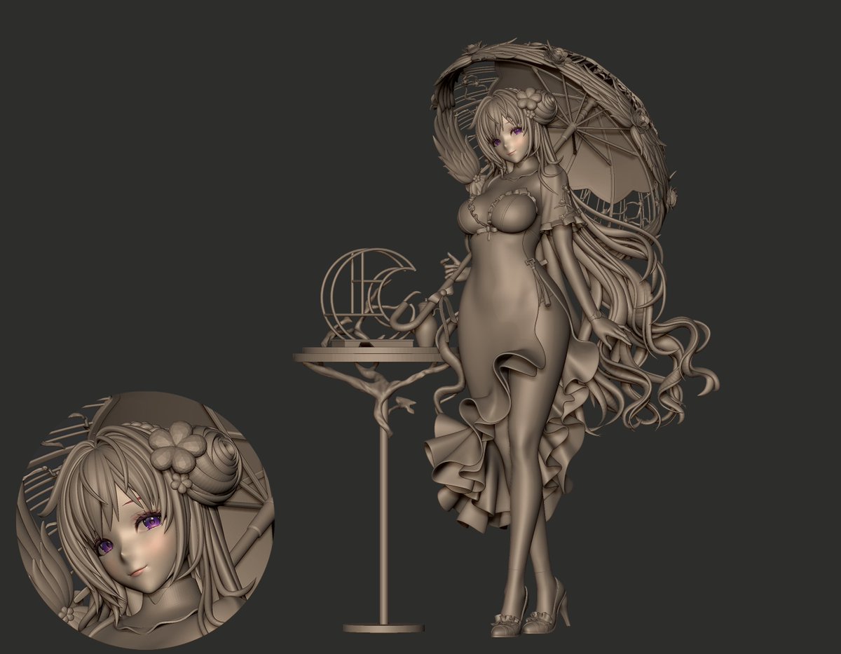 ananassa1024's tweet photo. 桃乐丝宴桃园wip
#zbrush #手办 #原型师 #桃乐丝 #二次元 https://t.co/dFlLic61JE