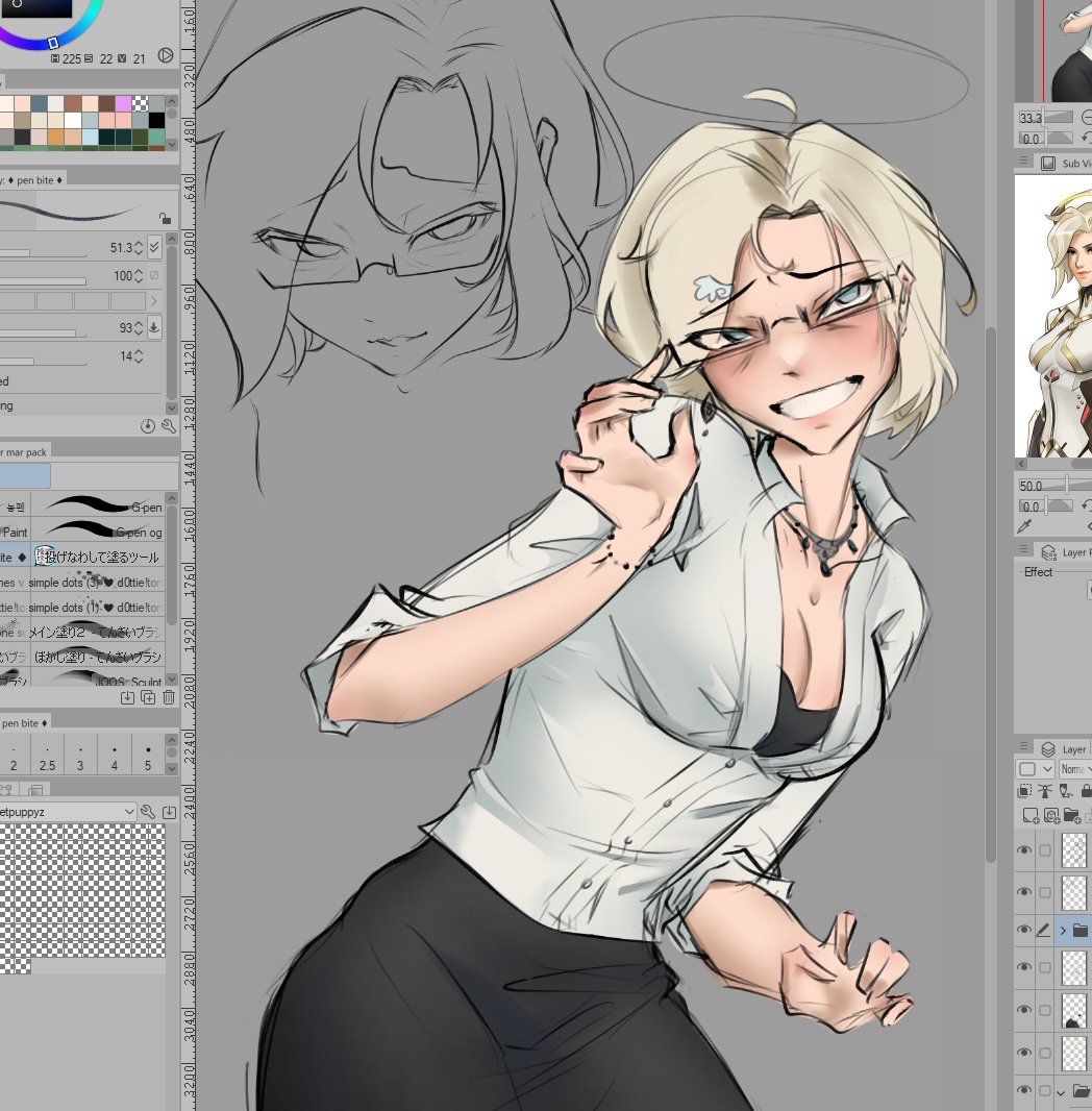 P0cketpuppyz's tweet image. WIP @PlayOverwatch  #mercy